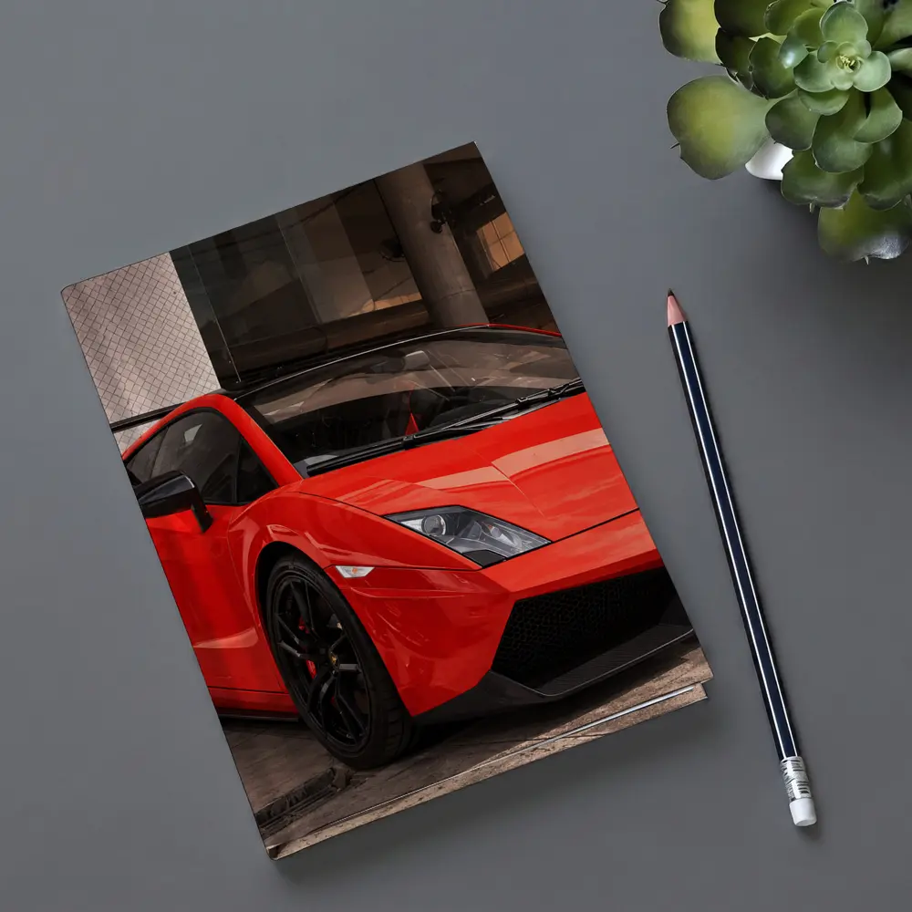 Lamborghini Gallardo Red Supercar Urban Setting – Notebooks