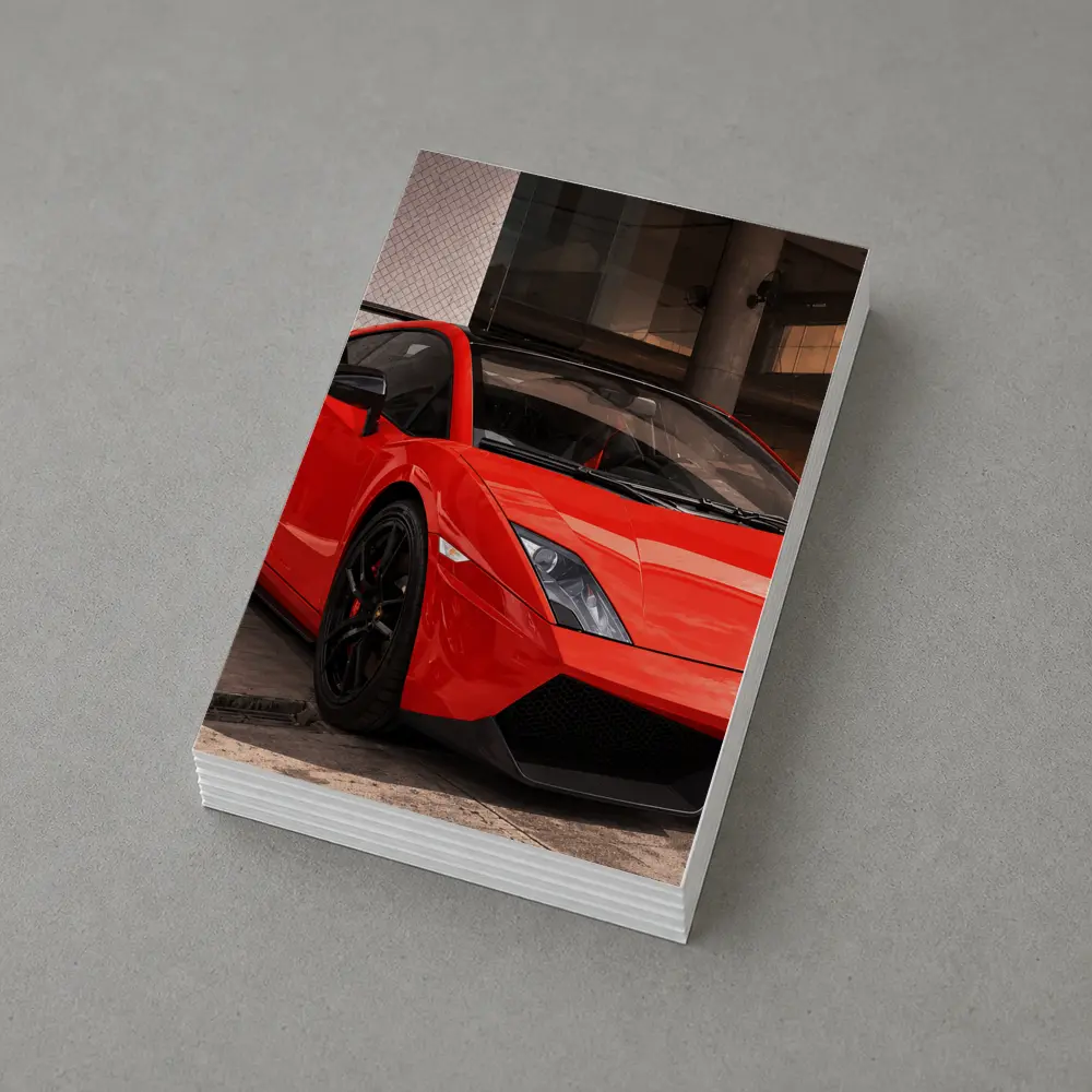 Lamborghini Gallardo Red Supercar Urban Setting – Postcards