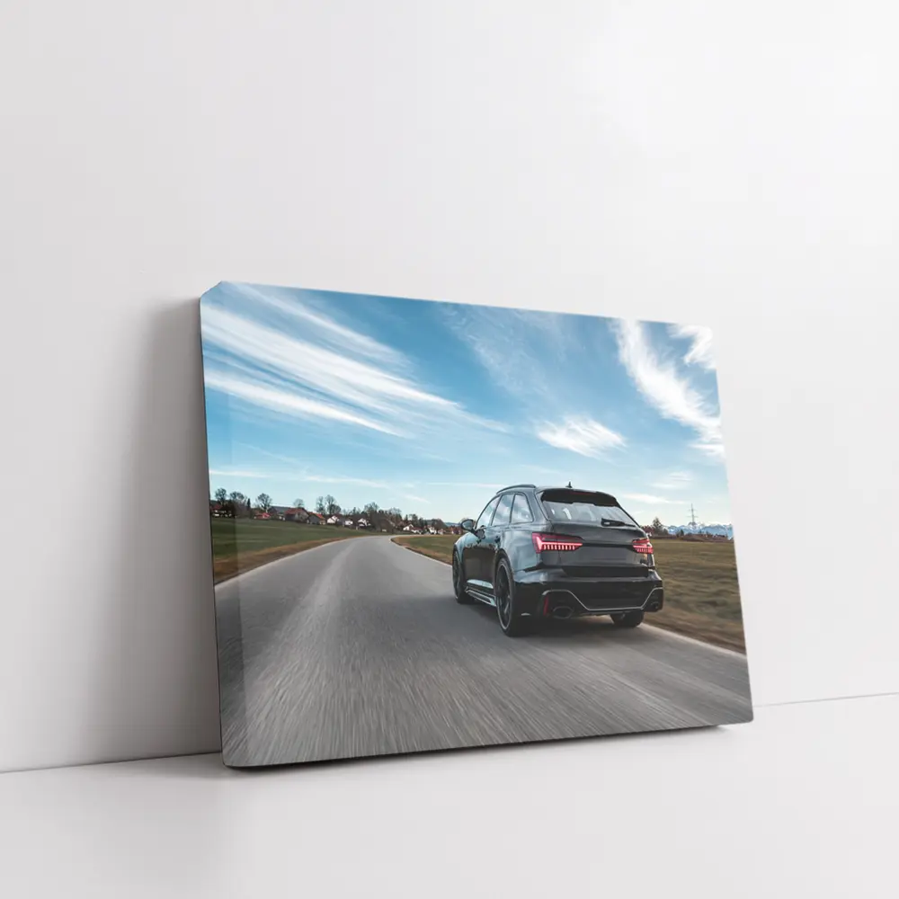 Audi RS6 Wagon Speeding Down Country Road – Wall Art