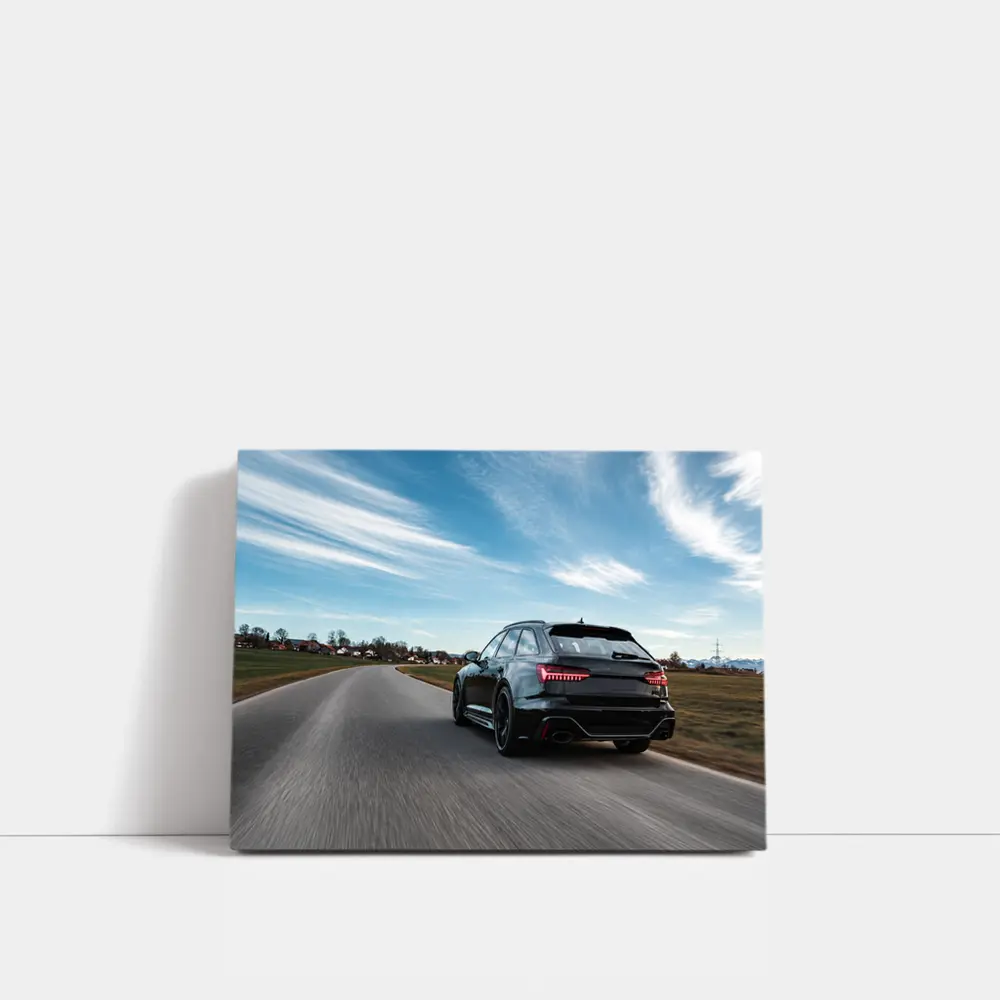 Audi RS6 Wagon Speeding Down Country Road – Wall Art