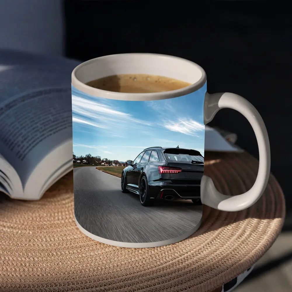 Audi RS6 Wagon Speeding Down Country Road – Mugs