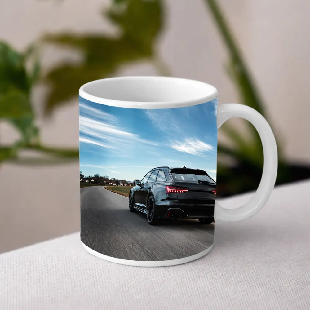 Audi RS6 Wagon Speeding Down Country Road – Mugs