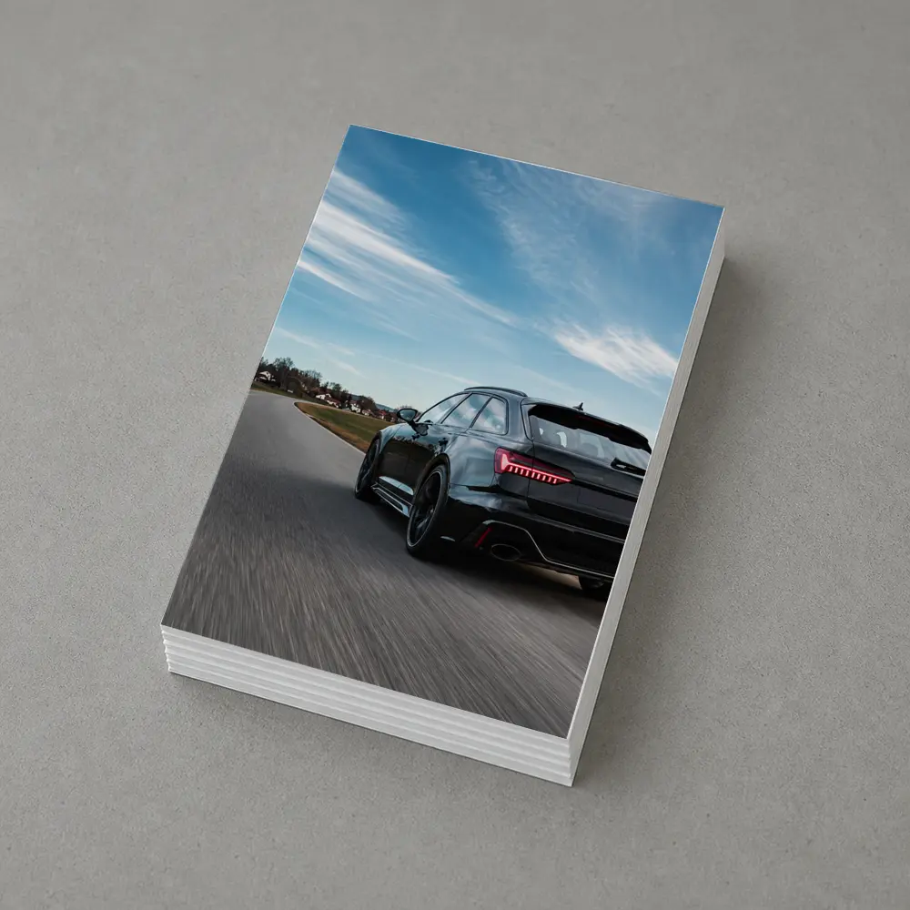 Audi RS6 Wagon Speeding Down Country Road – Postcards