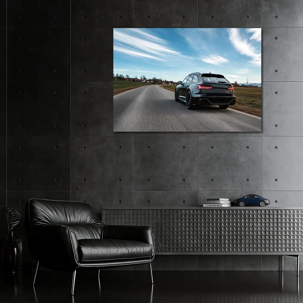 Audi RS6 Wagon Speeding Down Country Road – Wall Art