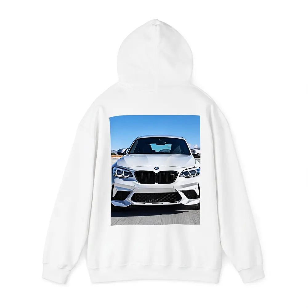 BMW M2 Silver Front View Racing Track – Hoodies