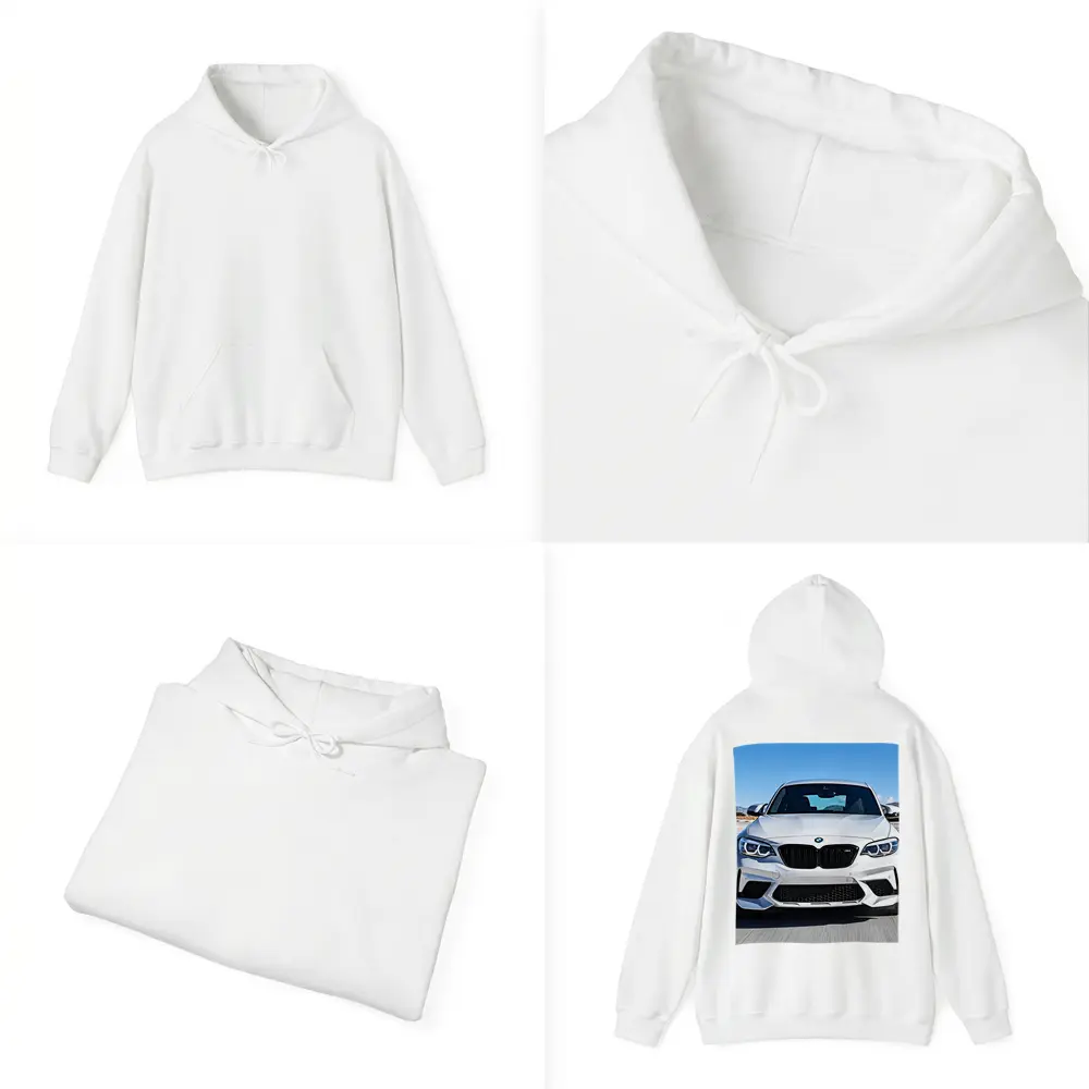 BMW M2 Silver Front View Racing Track – Hoodies