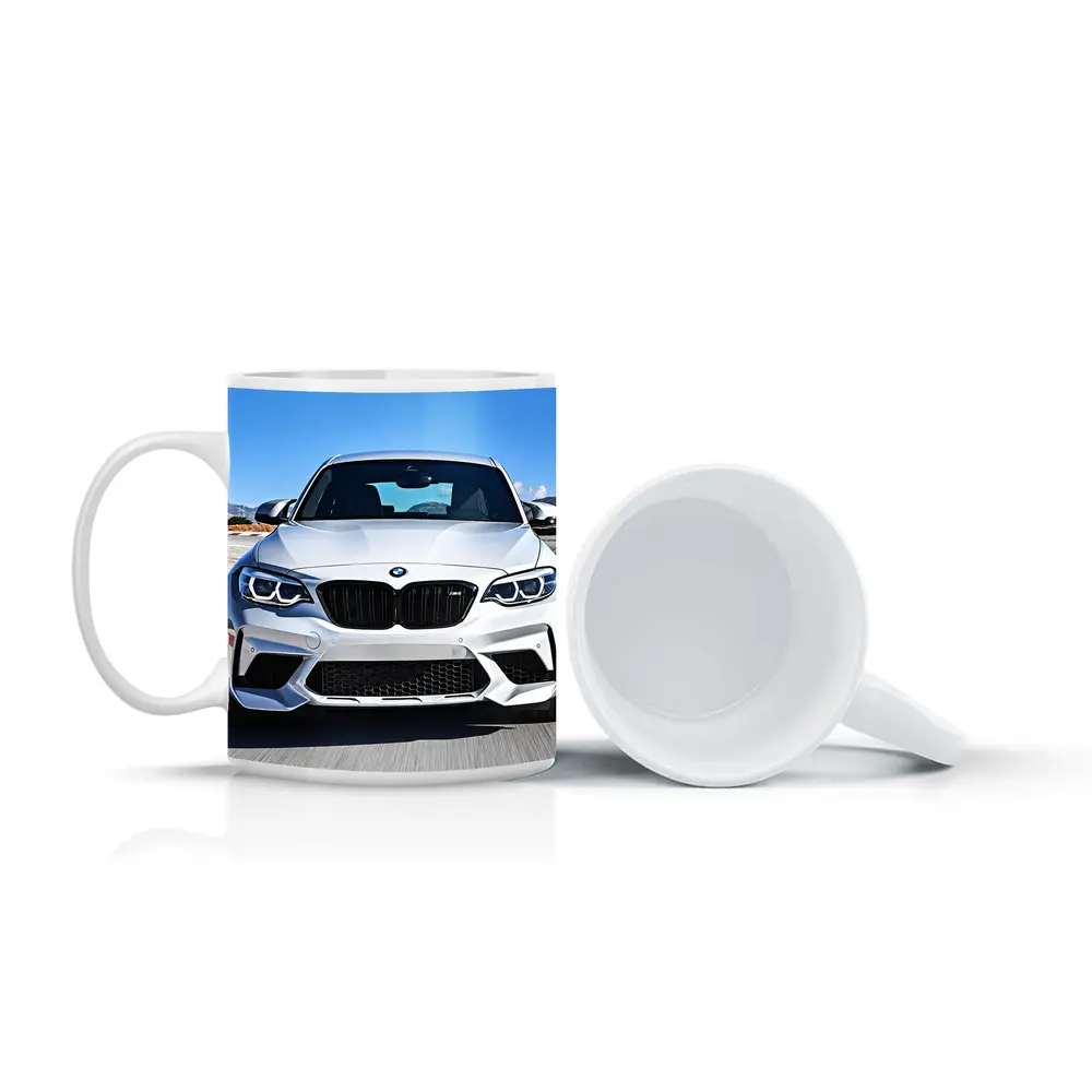 BMW M2 Silver Front View Racing Track – Mugs