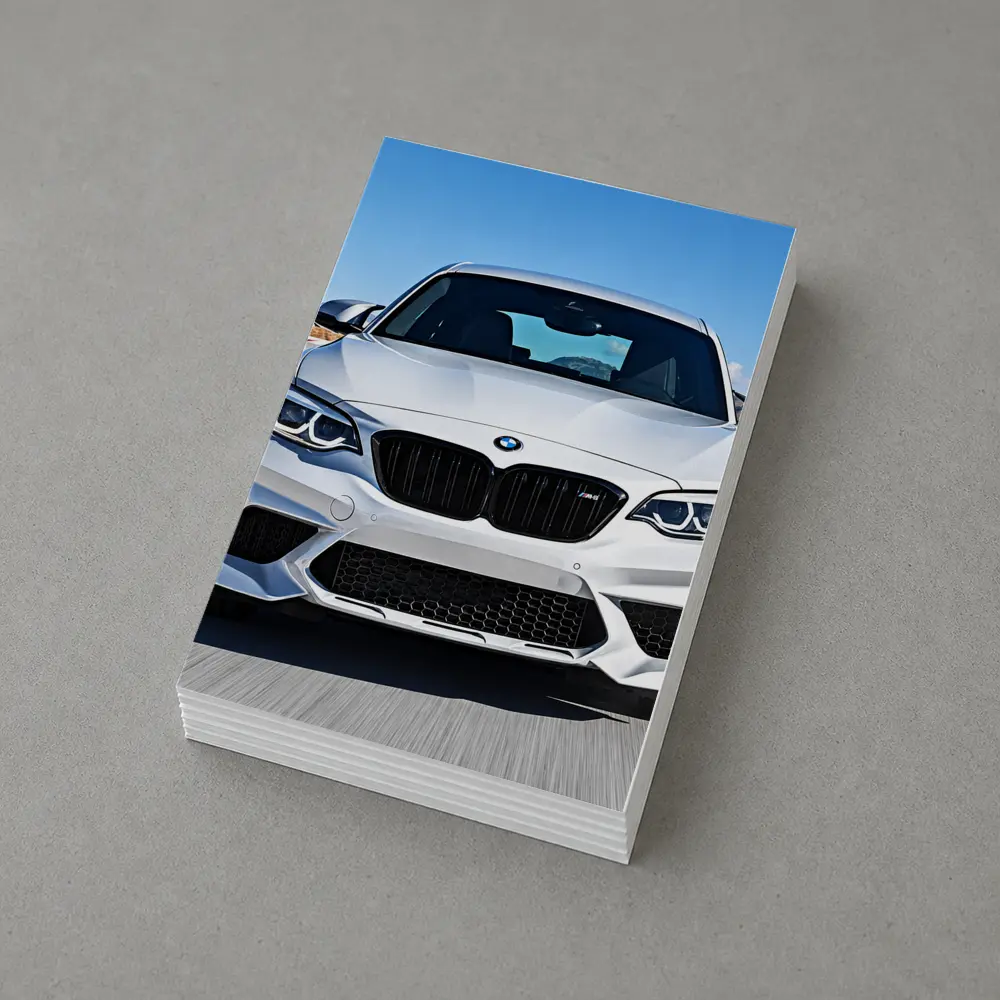 BMW M2 Silver Front View Racing Track – Postcards