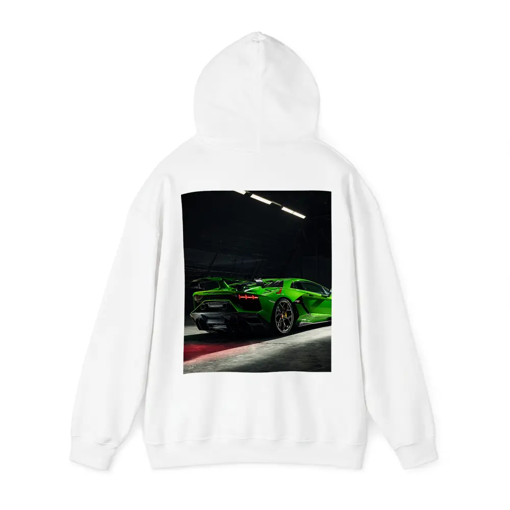 Lamborghini Aventador Green Supercar Dark Garage – Hoodies