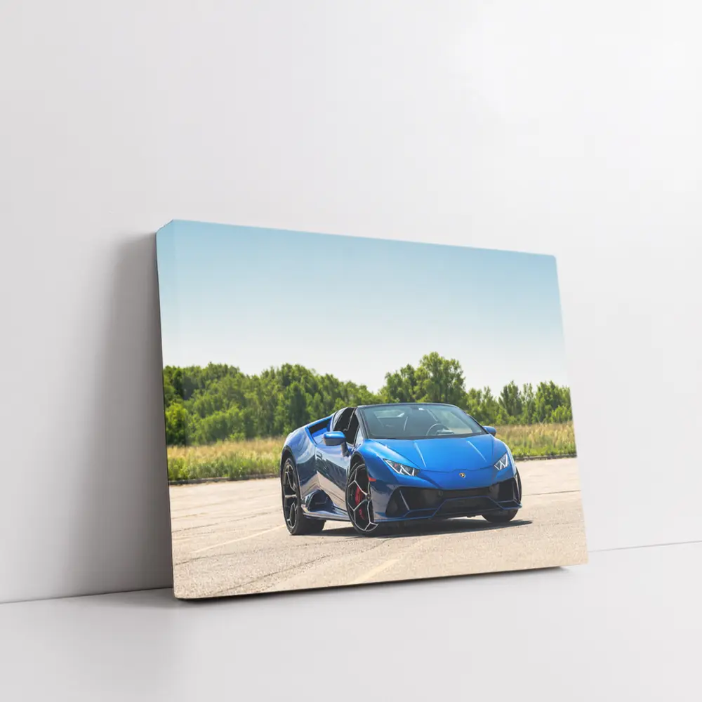 Lamborghini Huracan Blue Spyder Open Air – Wall Art
