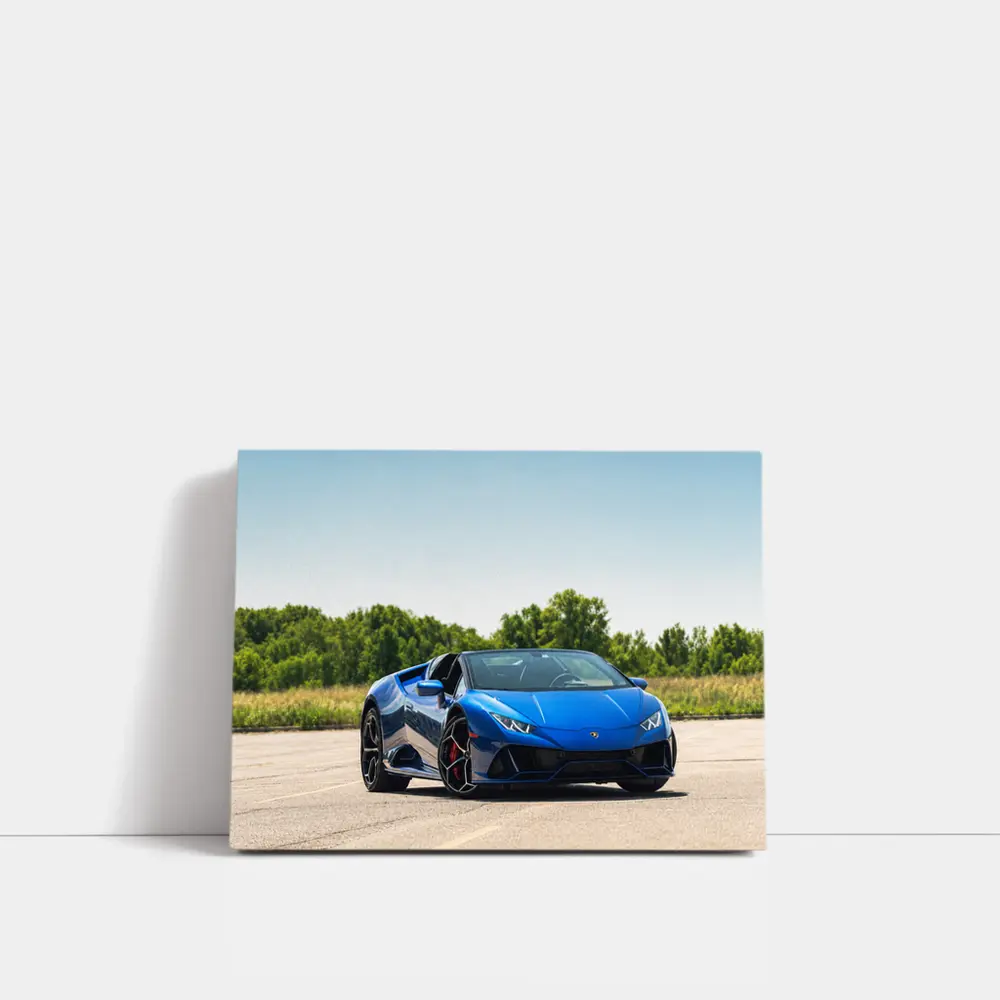 Lamborghini Huracan Blue Spyder Open Air – Wall Art