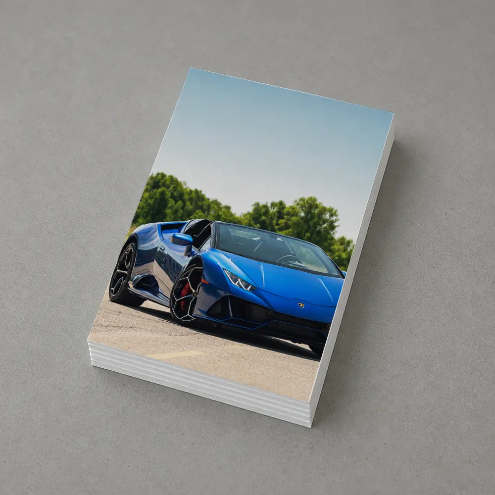 Lamborghini Huracan Blue Spyder Open Air – Postcards