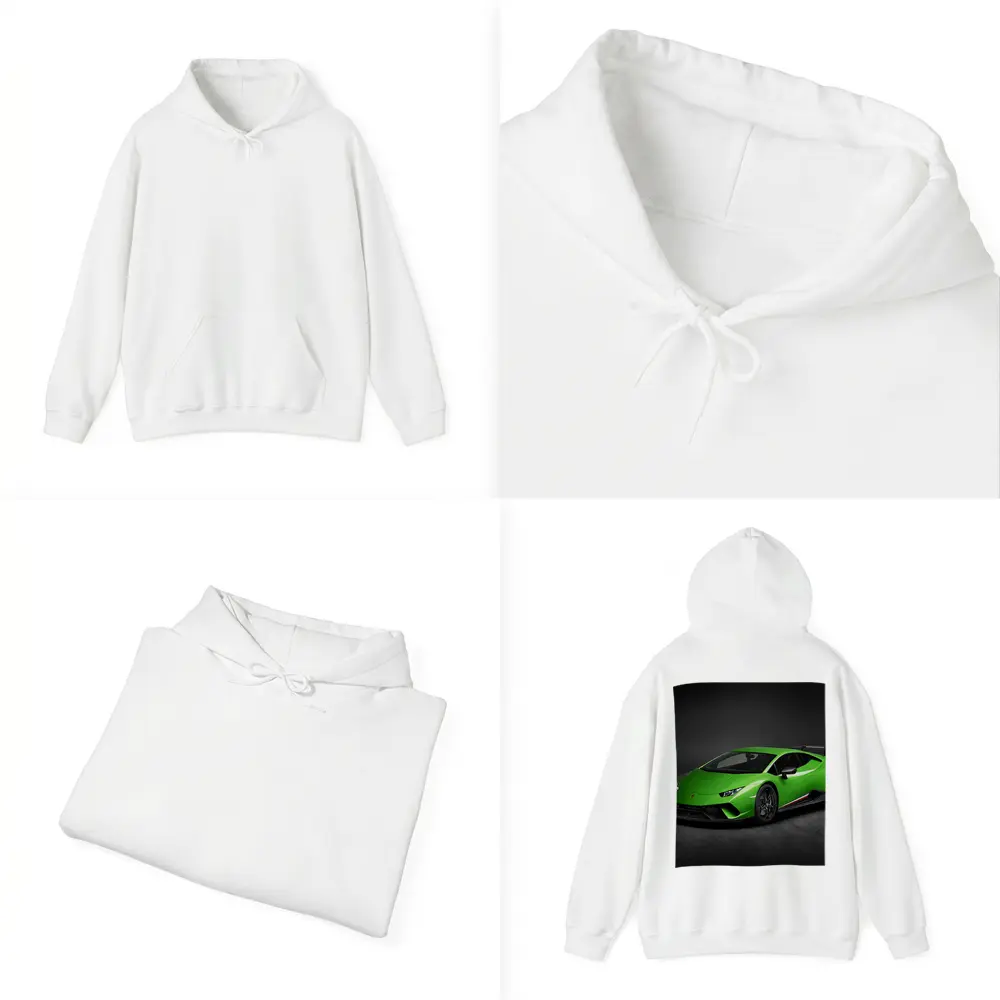 Lamborghini Huracan Green Supercar Dark Studio – Hoodies
