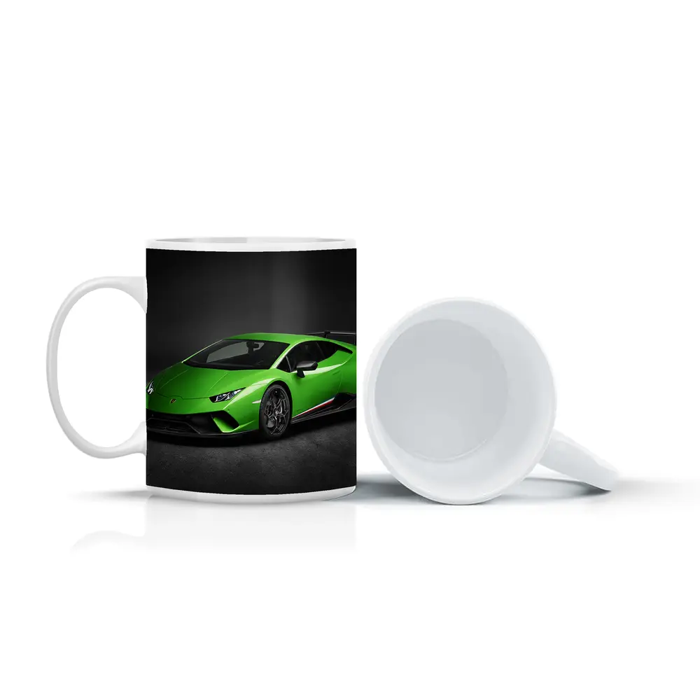 Lamborghini Huracan Green Supercar Dark Studio – Mugs