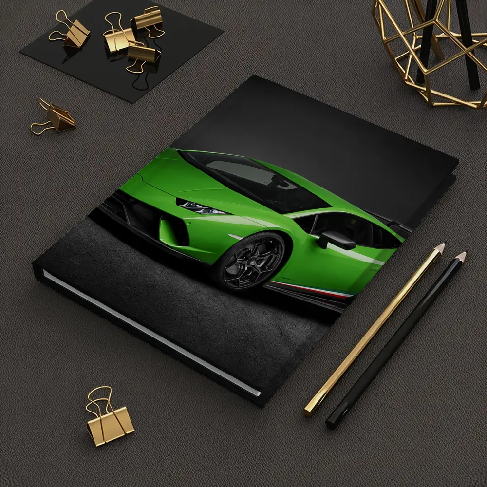 Lamborghini Huracan Green Supercar Dark Studio – Notebooks