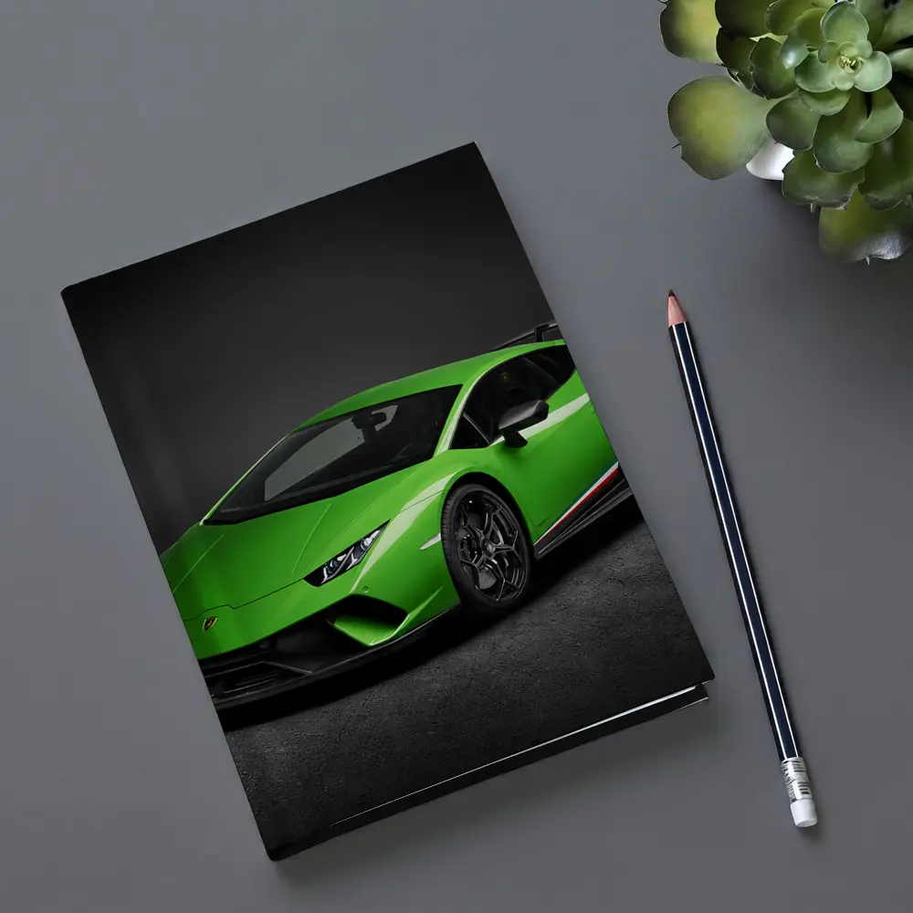 Lamborghini Huracan Green Supercar Dark Studio – Notebooks