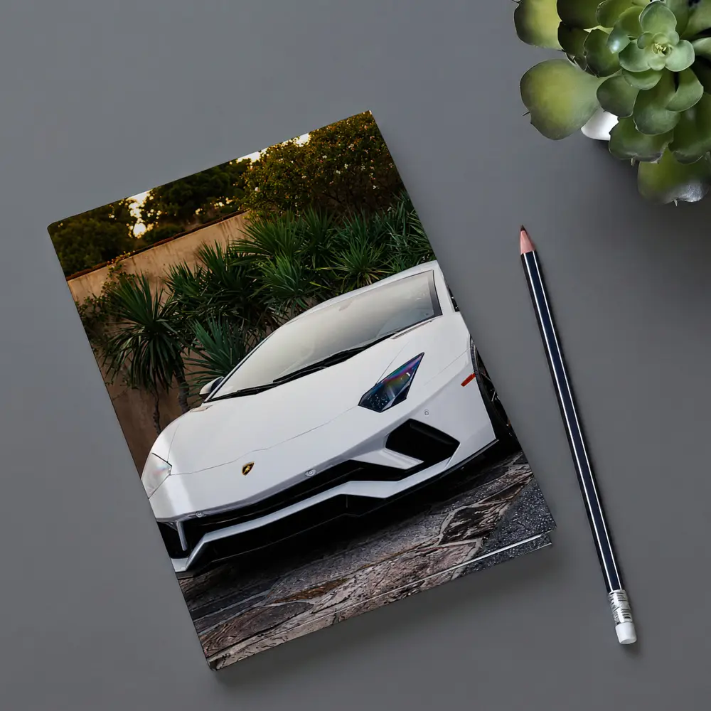 Lamborghini Aventador White Supercar Driveway – Notebooks