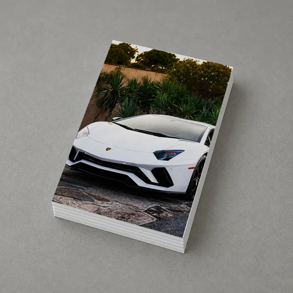 Lamborghini Aventador White Supercar Driveway – Postcards