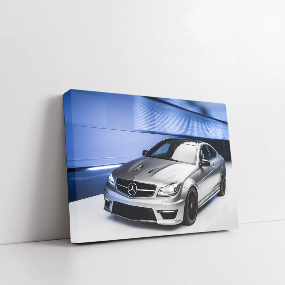 Mercedes C63 AMG Silver Studio Shot – Wall Art