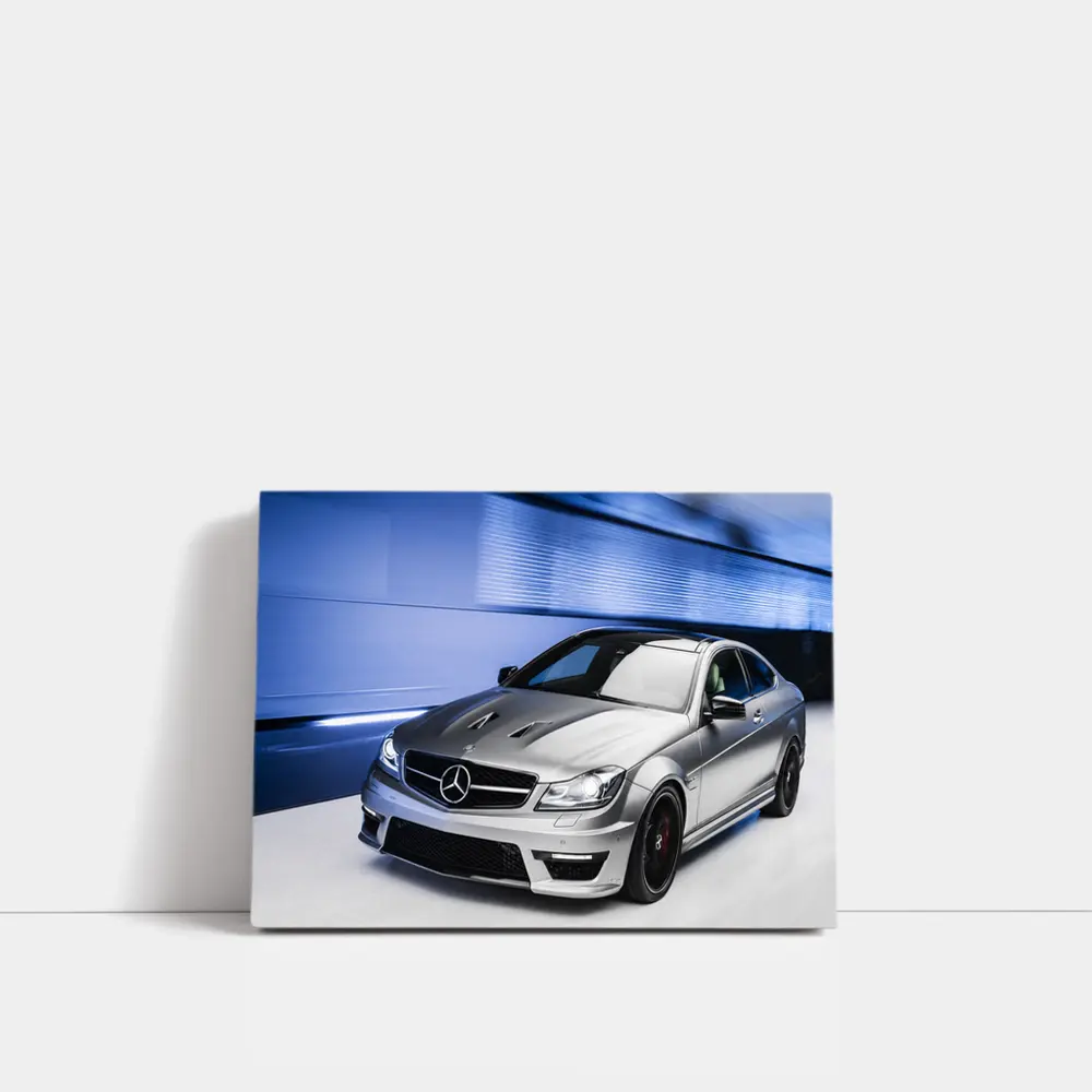 Mercedes C63 AMG Silver Studio Shot – Wall Art