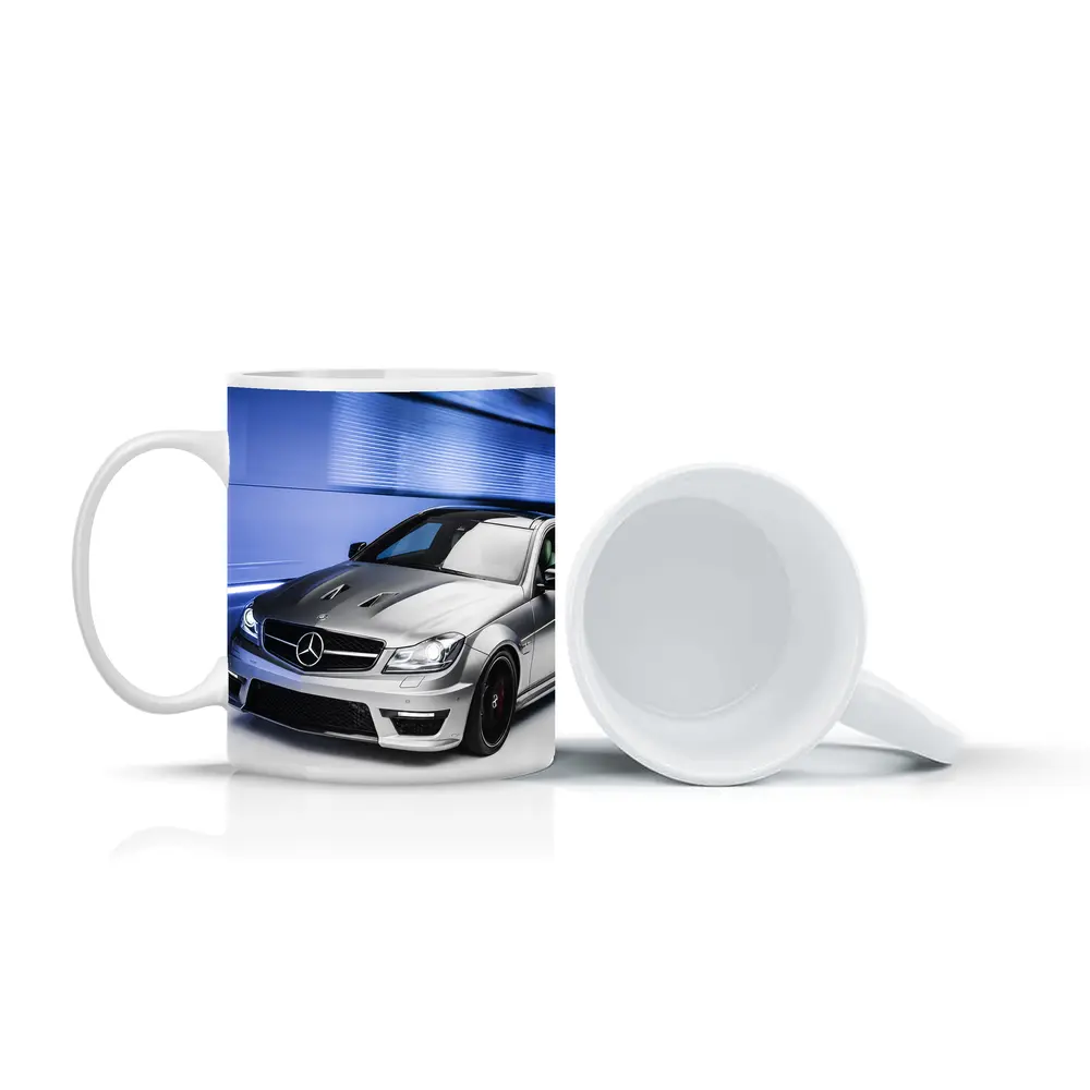 Mercedes C63 AMG Silver Studio Shot – Mugs