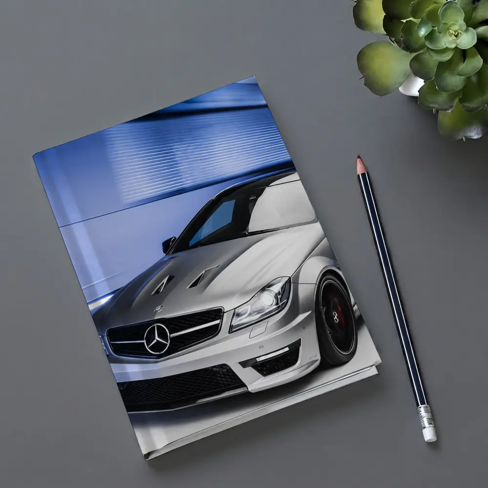 Mercedes C63 AMG Silver Studio Shot – Notebooks