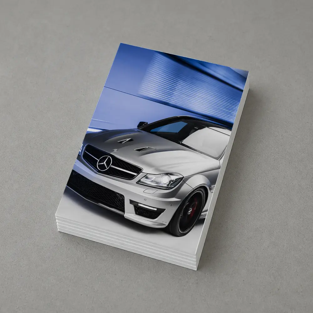 Mercedes C63 AMG Silver Studio Shot – Postcards