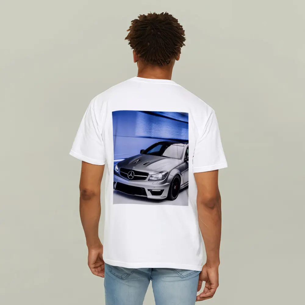 Mercedes C63 AMG Silver Studio Shot – T-Shirts