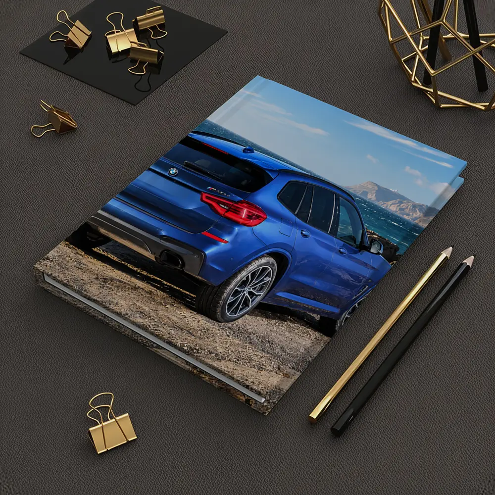 BMW X3 Blue SUV Rocky Coastal View – Notebooks