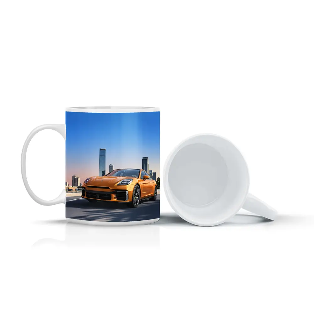 Porsche Panamera Orange City Skyline Drive – Mugs
