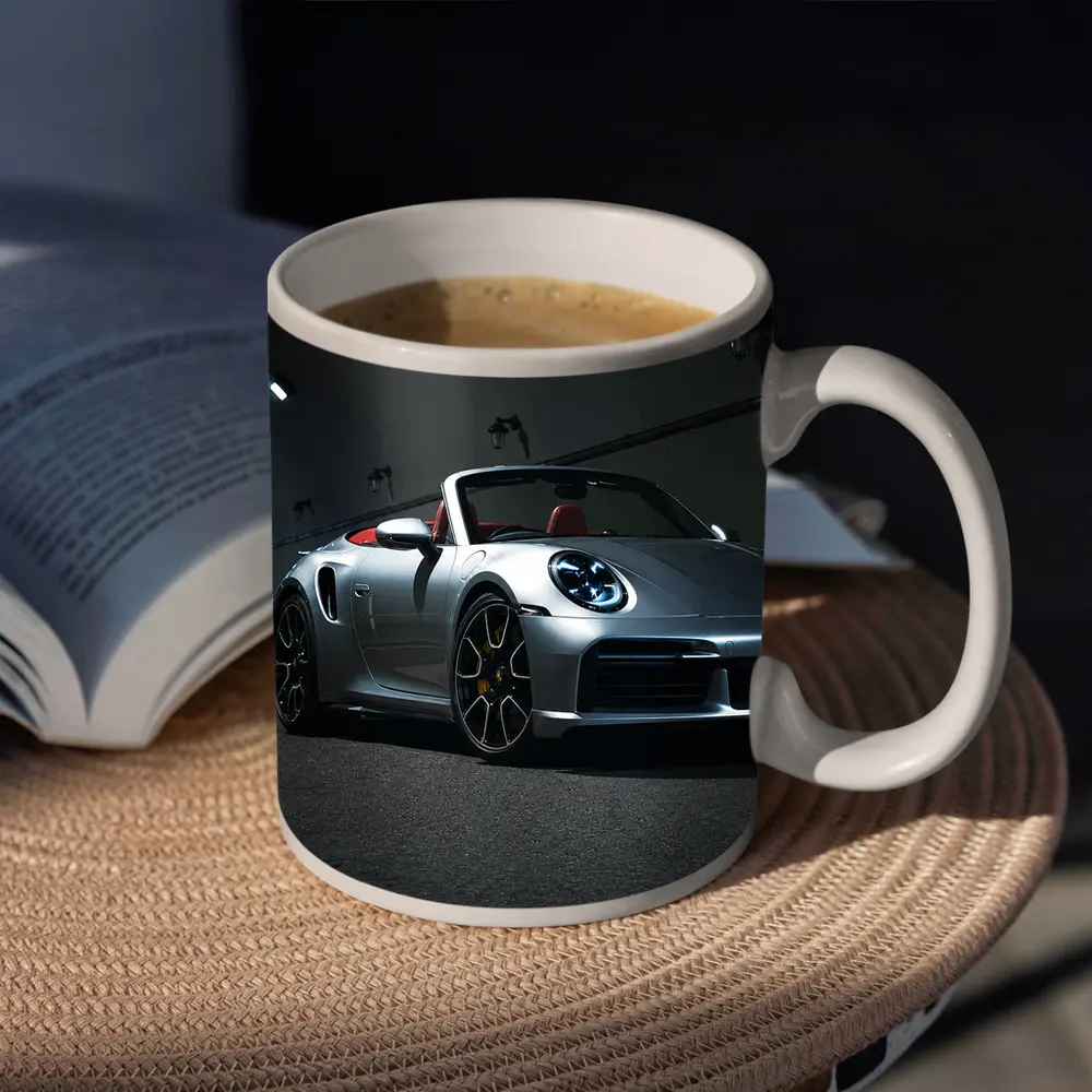 Porsche 911 Silver Cabriolet Tunnel Night – Mugs