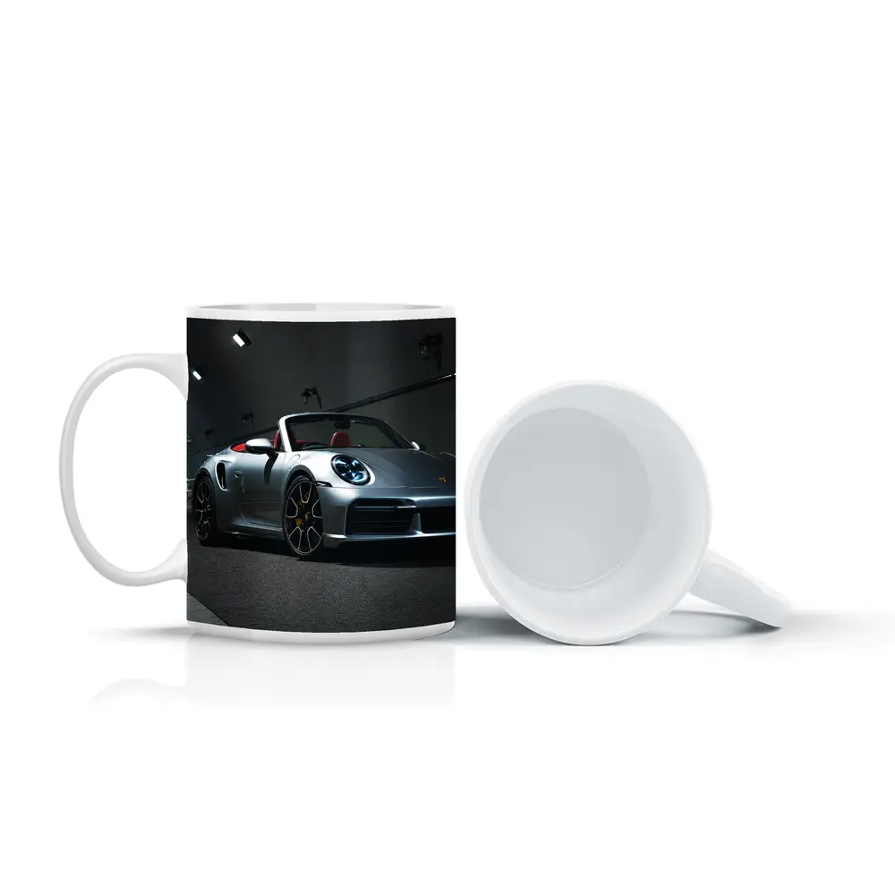 Porsche 911 Silver Cabriolet Tunnel Night – Mugs