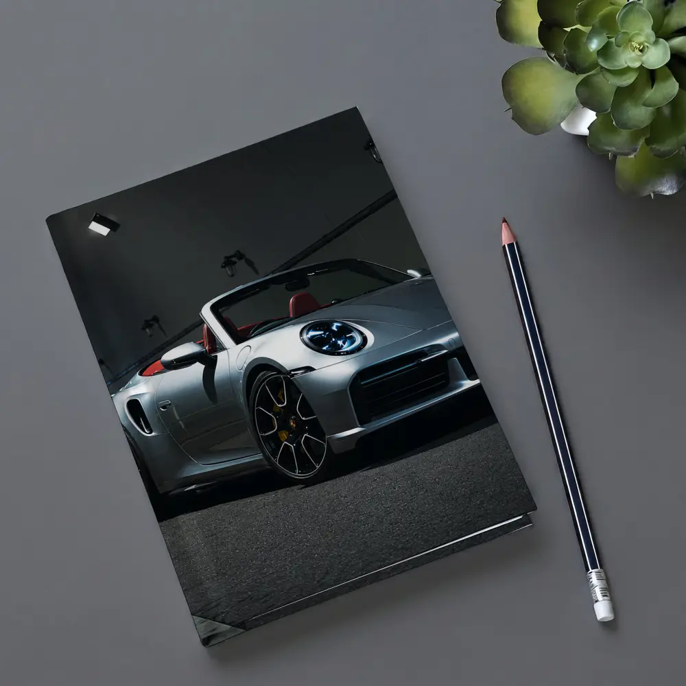 Porsche 911 Silver Cabriolet Tunnel Night – Notebooks