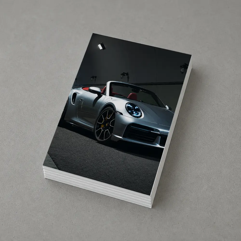 Porsche 911 Silver Cabriolet Tunnel Night – Postcards