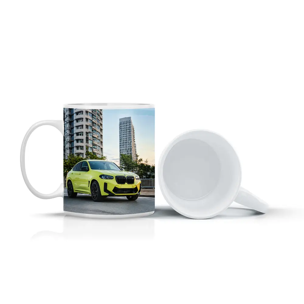 BMW X4 M Yellow Urban City Street – Mugs