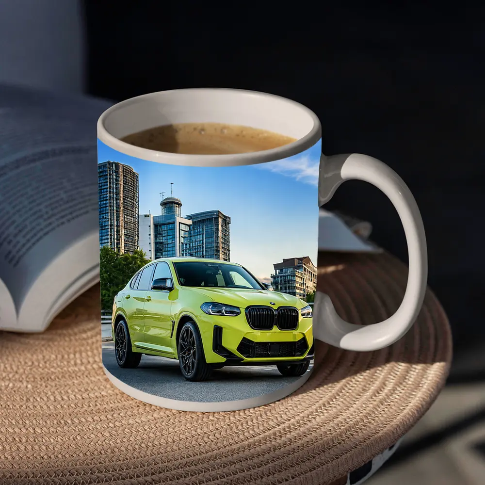 BMW X4 M City Street Yellow SUV – Mugs