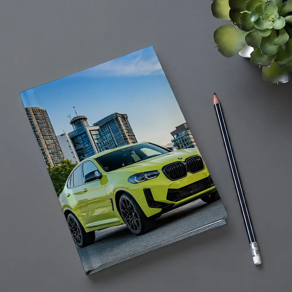 BMW X4 M City Street Yellow SUV – Notebooks