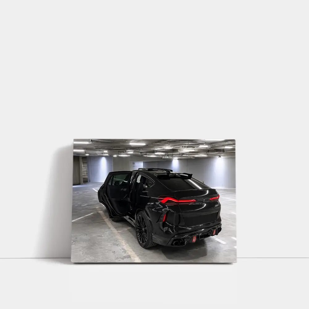 BMW X6M Black SUV Underground Parking – Wall Art