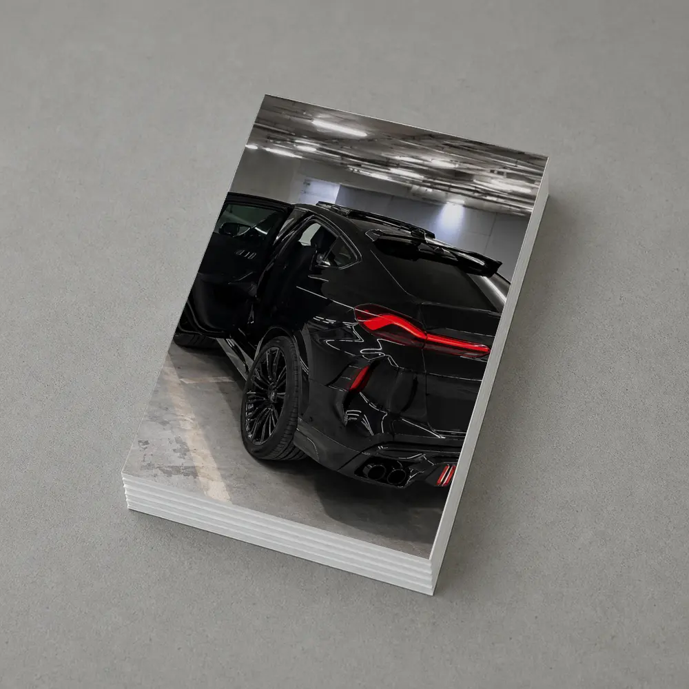 BMW X6M Black SUV Underground Parking – Postcards