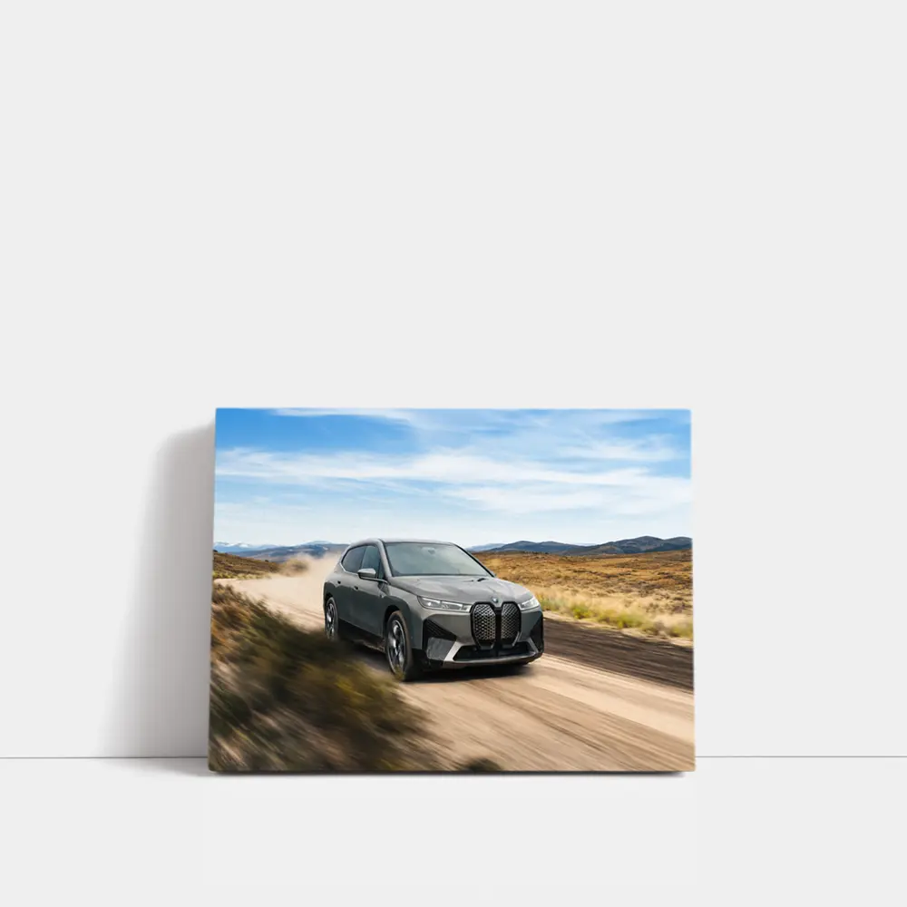 BMW iX Electric SUV Desert Dirt Road – Wall Art
