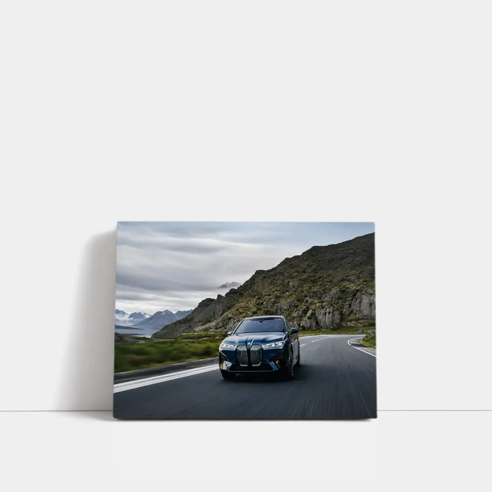 BMW iX Electric SUV Mountain Road Drive – Wall Art