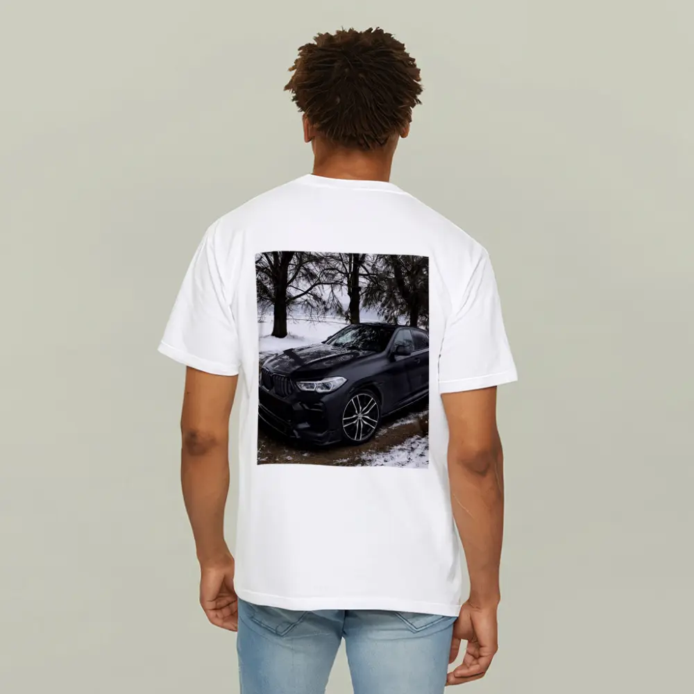 BMW X6M Matte Black Winter Snow Scene – T-Shirts