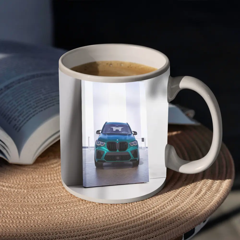 BMW X5M Teal Front View Indoor – Mugs
