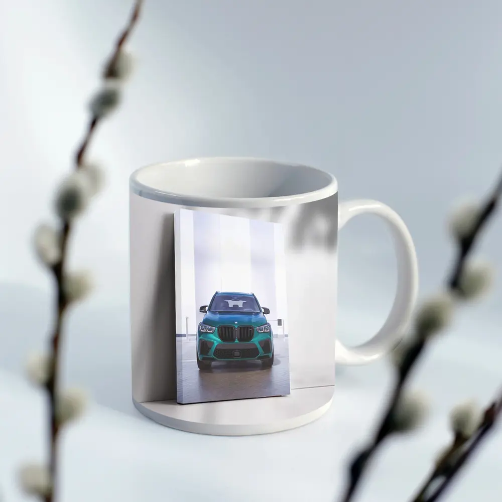 BMW X5M Teal Front View Indoor – Mugs