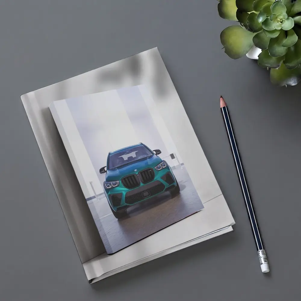 BMW X5M Teal Front View Indoor – Notebooks