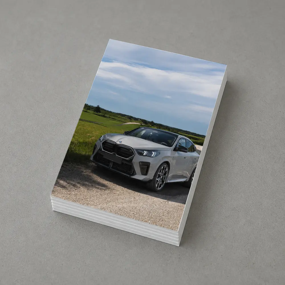 BMW X6M Silver on Rural Gravel Road – Postcards