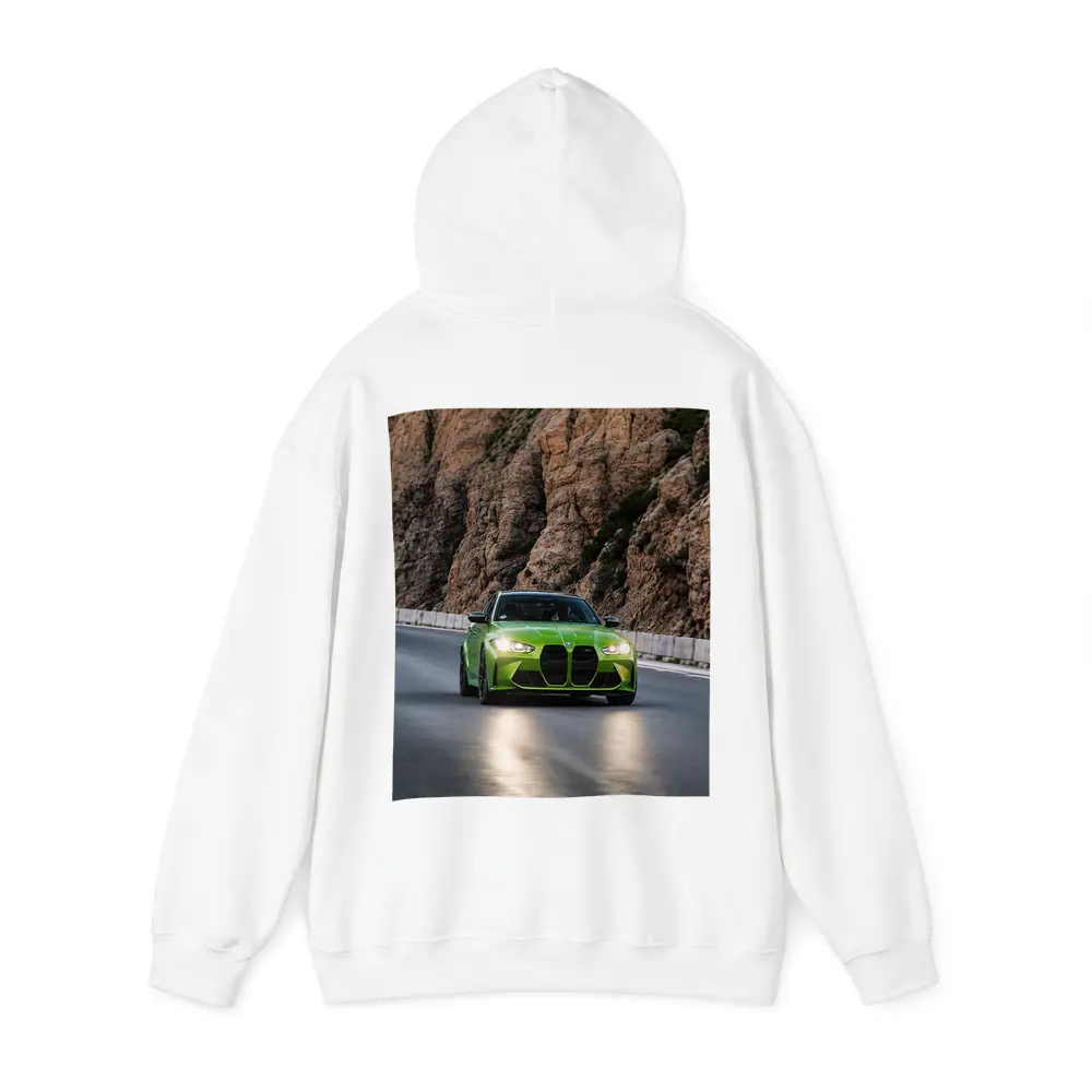 BMW M3 Green On Rocky Mountain Road – Hoodies