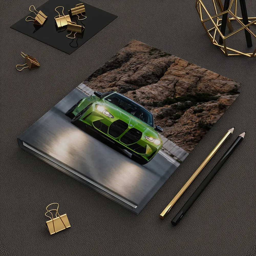 BMW M3 Green On Rocky Mountain Road – Notebooks