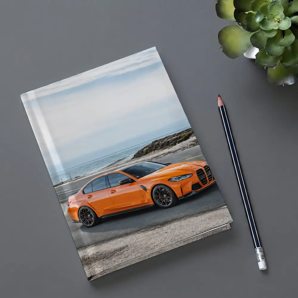 BMW M3 Orange Sedan Coastal Road – Notebooks