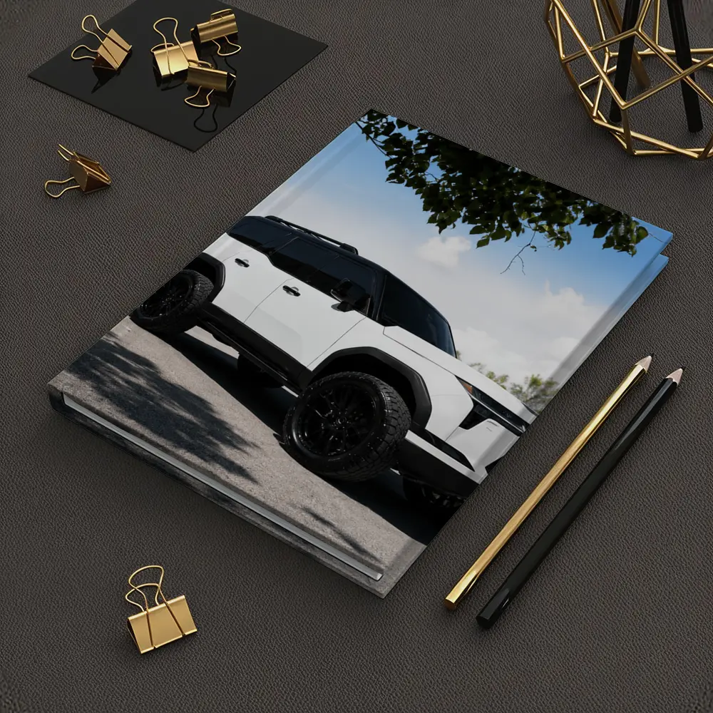 Lexus GX White SUV Parked Outdoors – Notebooks